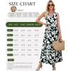 image:imageWEACZZY Womens Maxi Dress Sleeveless V Neck Sundress Cocktail Long Dresses with PocketsSketch White Black