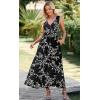 image:imageWEACZZY Womens Maxi Dress Sleeveless V Neck Sundress Cocktail Long Dresses with PocketsWhite Black