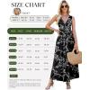 image:imageWEACZZY Womens Maxi Dress Sleeveless V Neck Sundress Cocktail Long Dresses with PocketsWhite Black