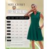 image:imageWEACZZY Womens Summer Dresses Casual Collared V Neck Mini Dress Sleeveless Tennis Golf Dress with PocketsDark Green