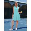 image:imageWEACZZY Womens Summer Dresses Casual Collared V Neck Mini Dress Sleeveless Tennis Golf Dress with PocketsLight Blue