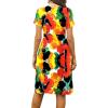 image:imageWEACZZY Womens Summer Short Sleeve Casual Dresses VNeck Floral Party Dress with PocketsAbstract Flowers