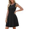 image:imageWEACZZY Womens Summer Sleeveless Dresses 2026 Boat Neck ALine Casual Elegant Cocktail Dress with PocketsBlack