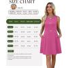 image:imageWEACZZY Womens Summer Sleeveless Dresses 2026 Boat Neck ALine Casual Elegant Cocktail Dress with PocketsHot Pink