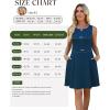 image:imageWEACZZY Womens Summer Sleeveless Dresses 2026 Boat Neck ALine Casual Elegant Cocktail Dress with PocketsNavy Blue