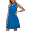 image:imageWEACZZY Womens Summer Sleeveless Dresses 2026 Boat Neck ALine Casual Elegant Cocktail Dress with PocketsRoyal Blue
