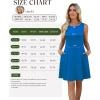 image:imageWEACZZY Womens Summer Sleeveless Dresses 2026 Boat Neck ALine Casual Elegant Cocktail Dress with PocketsRoyal Blue