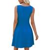 image:imageWEACZZY Womens Summer Sleeveless Dresses 2026 Boat Neck ALine Casual Elegant Cocktail Dress with PocketsRoyal Blue