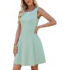 image:imageWEACZZY Womens Summer Sleeveless Dresses 2026 Boat Neck ALine Casual Elegant Cocktail Dress with PocketsSage Green