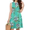 image:imageWEACZZY 2026 Summer Dresses for Women Casual Loose Fit Beach Vacation Sundress Sleeveless Crewneck Tank Dress with PocketsMint Green