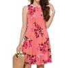image:imageWEACZZY 2026 Summer Dresses for Women Casual Loose Fit Beach Vacation Sundress Sleeveless Crewneck Tank Dress with PocketsSugar Pink