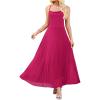 image:imageWEACZZY Women Summer Maxi Dresses Spaghetti Strap Dress Beach Long DressesRose Red