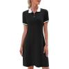 image:imageWEACZZY Women Tshirt Dress Short Sleeve Polo Dresses Easy Classic Summer DressesBlack