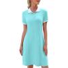 image:imageWEACZZY Women Tshirt Dress Short Sleeve Polo Dresses Easy Classic Summer DressesLight Blue
