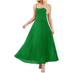 image:imageWEACZZY Women Summer Maxi Dresses Spaghetti Strap Dress Beach Long DressesGreen
