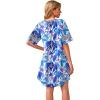 image:imageWEACZZY Nightgowns for Women Soft Sleep Shirt V Neck Short Sleeve Loungewear Loose Comfy NightShirtsBlue Rainforest