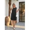 image:imageWEACZZY Summer Dresses for Women 2026 Casual Crewneck Fit Beach Vacation Dress Sleeveless Loose Sundress with Pockets01 Black