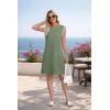image:imageWEACZZY Summer Dresses for Women 2026 Casual Crewneck Fit Beach Vacation Dress Sleeveless Loose Sundress with PocketsArmy Green