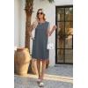 image:imageWEACZZY Summer Dresses for Women 2026 Casual Crewneck Fit Beach Vacation Dress Sleeveless Loose Sundress with PocketsDark Gray