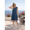 image:imageWEACZZY Summer Dresses for Women 2026 Casual Crewneck Fit Beach Vacation Dress Sleeveless Loose Sundress with PocketsNavy Blue
