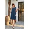 image:imageWEACZZY Summer Dresses for Women 2026 Casual Crewneck Fit Beach Vacation Dress Sleeveless Loose Sundress with PocketsNavy Blue