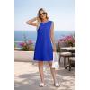 image:imageWEACZZY Summer Dresses for Women 2026 Casual Crewneck Fit Beach Vacation Dress Sleeveless Loose Sundress with PocketsRoyal Blue