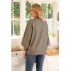 image:imageWEACZZY Womens 2026 Fall Fashion Casual Sweaters Mock Neck Long Lantern Sleeve Lightweight Knit Pullover Sweater Tops04camel