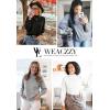 image:imageWEACZZY Womens 2026 Fall Fashion Casual Sweaters Mock Neck Long Lantern Sleeve Lightweight Knit Pullover Sweater TopsWine Red