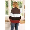 image:imageWEACZZY Womens 2026 Fall Fashion Casual Sweaters Mock Neck Long Lantern Sleeve Lightweight Knit Pullover Sweater TopsYh Khaki