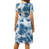 image:imageWEACZZY Womens 2026 Fall Long Sleeve Casual Dresses Wrap VNeck Semi Formal Party Dress with PocketsColorful Blue