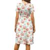 image:imageWEACZZY Womens 2026 Fall Long Sleeve Casual Dresses Wrap VNeck Semi Formal Party Dress with PocketsPeony Beige