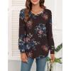 image:imageWEACZZY Women Long Sleeve Shirts Crew Neck Tunic Tops Soft Casual Blouses Creased Design Curved Side Hem Fashion Outfits 202606 Blue Flower