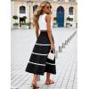 image:imageBerydress Smocked Boho Maxi Skirts for Women 2026 Elastic High Waisted Flowy A Line Ruffle Casual Summer Boho Long SkirtBlack