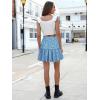 image:imageBerydress Womens Ruffle Mini Skirt 2025 Trendy Beach Vacation High Waisted Tiered A Line Casual Summer Boho Flowy SkirtsBlue Floral
