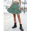 image:imageBerydress Womens Ruffle Mini Skirt 2025 Trendy Beach Vacation High Waisted Tiered A Line Casual Summer Boho Flowy SkirtsGreen Floral