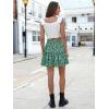 image:imageBerydress Womens Ruffle Mini Skirt 2025 Trendy Beach Vacation High Waisted Tiered A Line Casual Summer Boho Flowy SkirtsGreen Floral