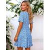 image:imageBerydress Womens Summer Dresses with Pockets 2026 Short Sleeve V Neck Casual Tiered Ruffle Babydoll Flowy Mini Sun DressBlue Daisy