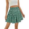 image:imageBerydress Womens Ruffle Mini Skirt 2025 Trendy Beach Vacation High Waisted Tiered A Line Casual Summer Boho Flowy SkirtsGreen Floral