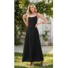 image:imageWEACZZY Cocktail Dresses for Women 2026 Spaghetti Strap Sundress Wedding Guest Maxi DressBlack