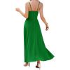 image:imageWEACZZY Cocktail Dresses for Women 2026 Spaghetti Strap Sundress Wedding Guest Maxi DressGreen