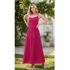 image:imageWEACZZY Cocktail Dresses for Women 2026 Spaghetti Strap Sundress Wedding Guest Maxi DressRose Red