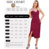 image:imageWEACZZY Cocktail Dresses for Women V Neck Spaghetti Straps Bodycon Dress Party Midi DressWine Red