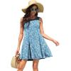 image:imageWEACZZY Women Summer Casual Swing T Shirt Dresses Beach Cover up Loose DressYh Blue Daisy
