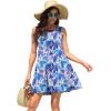 image:imageWEACZZY Women Summer Casual Swing T Shirt Dresses Beach Cover up Loose DressYh Blue Rainforest
