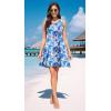 image:imageWEACZZY Women Summer Casual Swing T Shirt Dresses Beach Cover up Loose DressYh Blue Rainforest