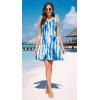 image:imageWEACZZY Women Summer Casual Swing T Shirt Dresses Beach Cover up Loose DressYh Blue Tie Dye
