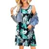 image:imageWEACZZY Women Summer Casual Swing T Shirt Dresses Beach Cover up Loose DressYh Grbananaleaves