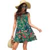 image:imageWEACZZY Women Summer Casual Swing T Shirt Dresses Beach Cover up Loose DressYh Green Garden