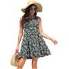 image:imageWEACZZY Women Summer Casual Swing T Shirt Dresses Beach Cover up Loose DressYh Green Gladiolus