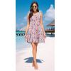 image:imageWEACZZY Women Summer Casual Swing T Shirt Dresses Beach Cover up Loose DressYh Magenta Floral